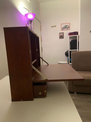 Escritorio plegable de pared madera
