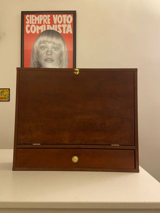Escritorio plegable de pared madera