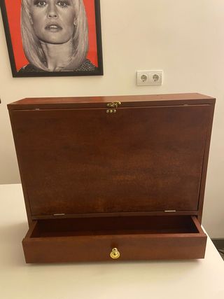 Escritorio plegable de pared madera