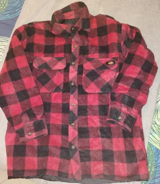 Camicia pile Dickies quadri rossa nera