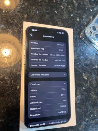 iPhone 15 Pro Max 512GB titanio