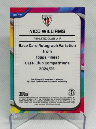 Nico Williams Autógrafo Naranja Wave /25