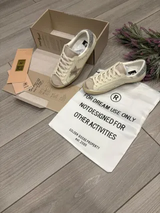 Golden Goose Donna Taglia 40 Beige/Argento