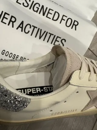 Golden Goose Donna Taglia 40 Beige/Argento