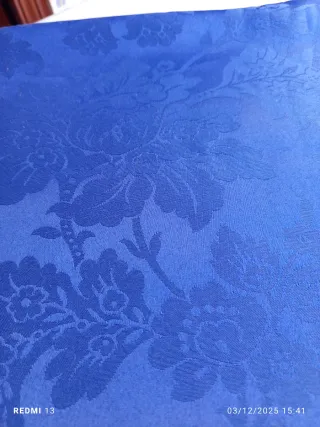 Falda huertana damasco azul marino