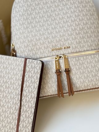 Mochila Michael Kors Beige y Marrón