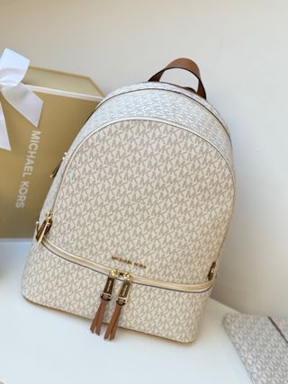 Mochila Michael Kors Beige y Marrón