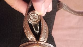 Bolso tote Loewe Negro y metalizado como nuevo.