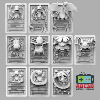 CARTAS POKEMON "VIVAS" 3D EN RESINA