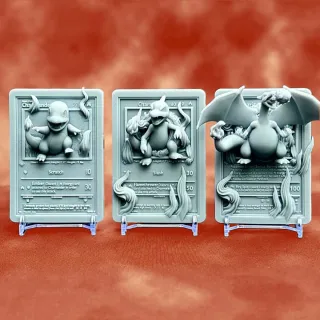 CARTAS POKEMON "VIVAS" 3D EN RESINA