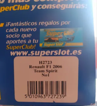 Coche Slot Renault Team Spirit Marca superslot