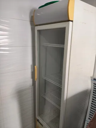 Nevera expositora blanca