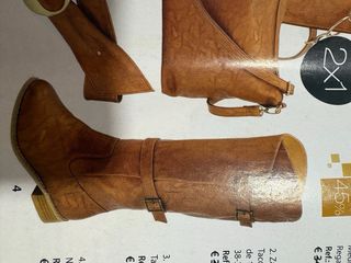 Botas bronce polo piel