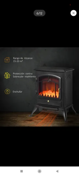 Calefactor chimenea efecto fuego