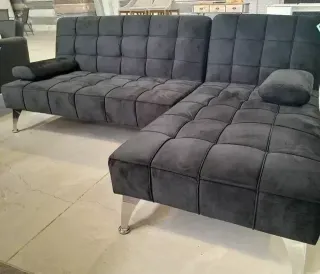 Sofá Cama Chaise Longue Gris