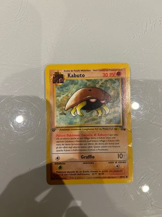Carta Pokémon Kabuto 1 edizione