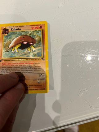 Carta Pokémon Kabuto 1 edizione