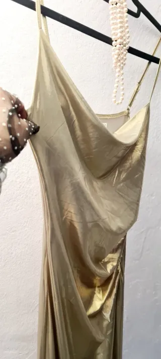 Vestido fiesta dorado