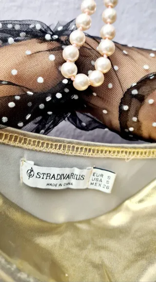 Vestido fiesta dorado