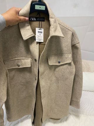 Sobrecamisa Zara Beige Talla M