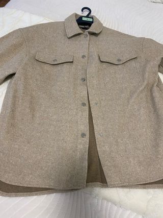 Sobrecamisa Zara Beige Talla M