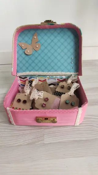 Pendientes Swarovski botón Negro Humo