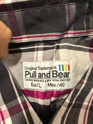 Camisa cuadros Pull&Bear Talla L