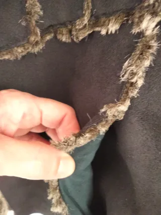 Original abrigo chica negro nterior pelo corto