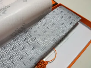 Corbata Hermès Plata