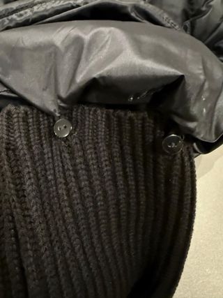 Abrigo Twinset Negro Plumas Mangas Desmontables