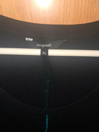 Vestido midi Desigual Negro y Azul Talla XL