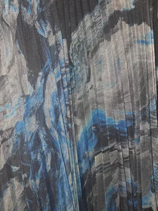 Vestido midi Desigual Negro y Azul Talla XL