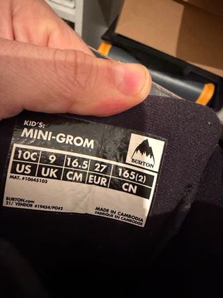 Botas Snowboard Burton Mini Grom T.28 Infantil