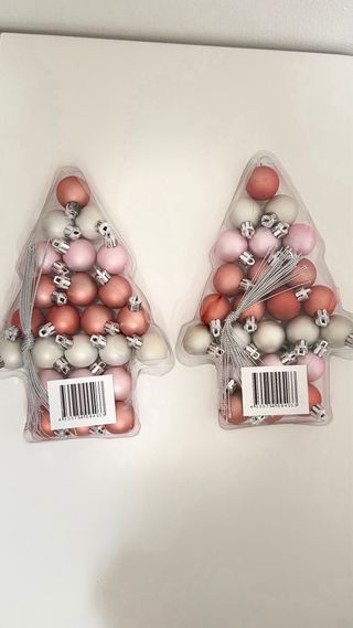 Palline Natale Livarno Home Rosa e Rosse