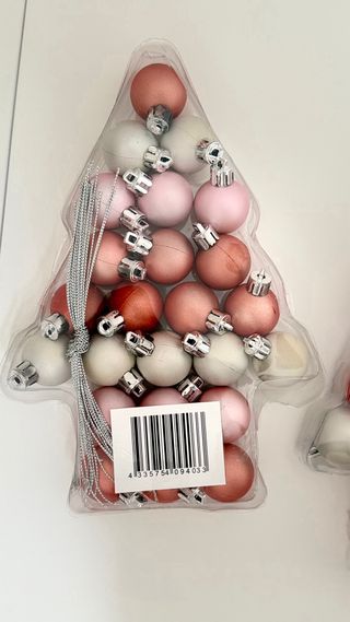 Palline Natale Livarno Home Rosa e Rosse