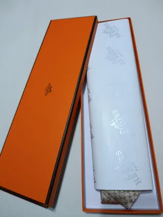 Corbata Hermes Beige y Marrón