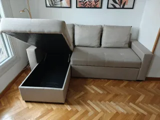 Sofá Chaiselongue Convertible en Cama Beige