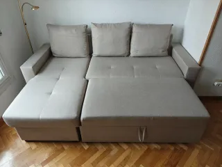 Sofá Chaiselongue Convertible en Cama Beige