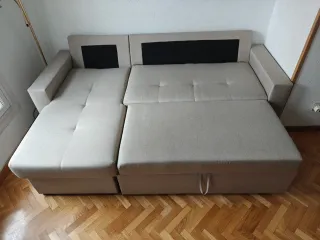Sofá Chaiselongue Convertible en Cama Beige