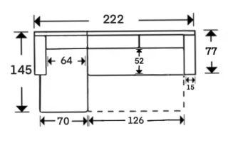 Sofá Chaiselongue Convertible en Cama Beige