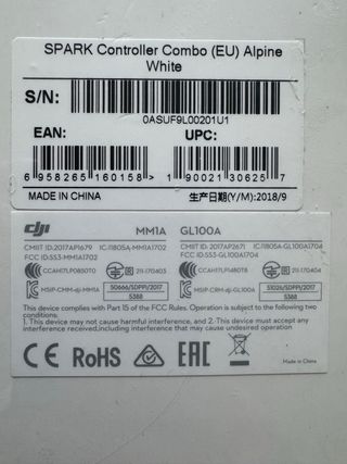 DJI Spark Combo Drone con Controlador