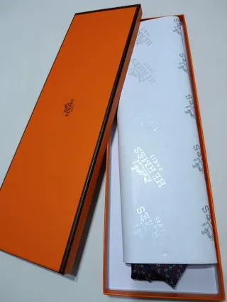 Corbata Hermes Roja y Gris