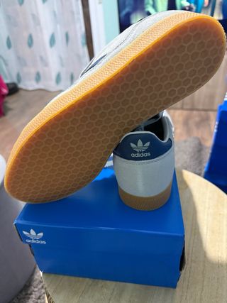 Zapatillas Adidas Gazelle Hombre Azul/Gris 42 2/3