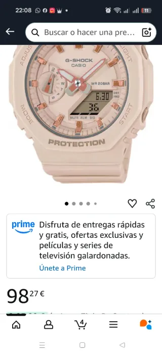 Reloj Casio GA-2100 Beige