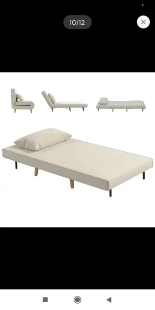 Sofá Cama Plegable Beige