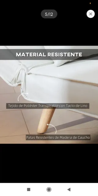 Sofá Cama Plegable Beige