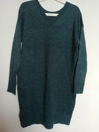 Abito lana verde e argento