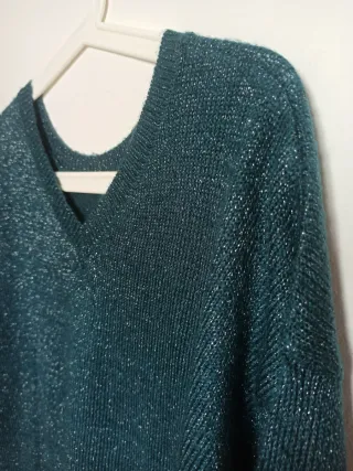 Abito lana verde e argento