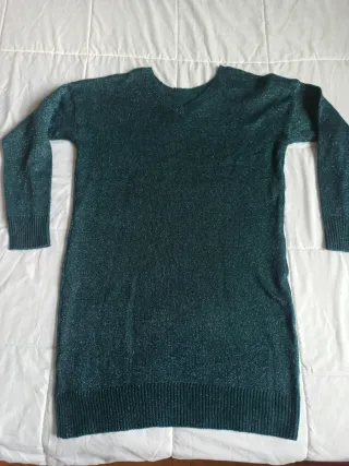 Abito lana verde e argento