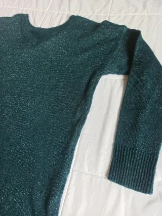 Abito lana verde e argento